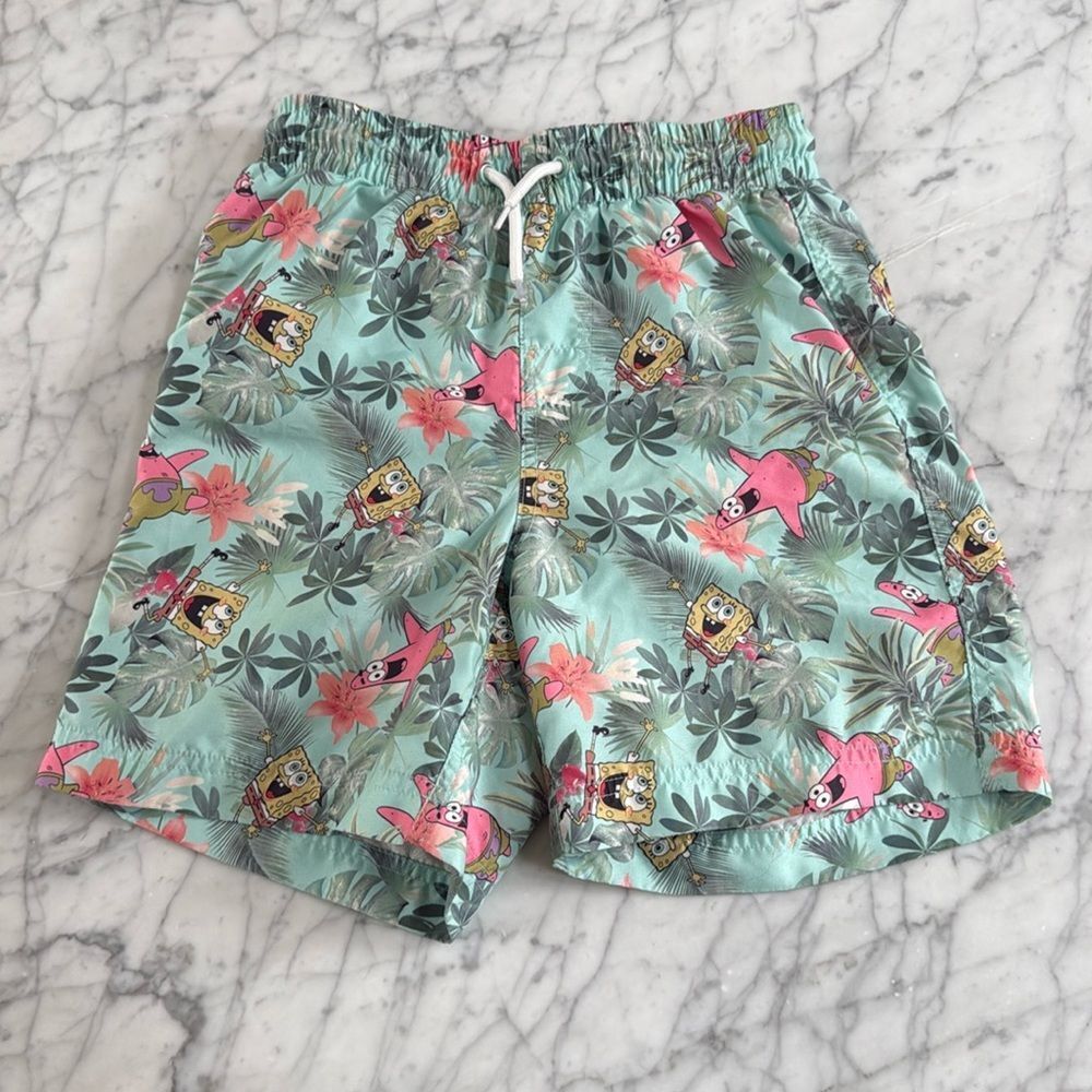 Sponge Bob SquarePants Swim shorts trunks youth teen boys large 10/12